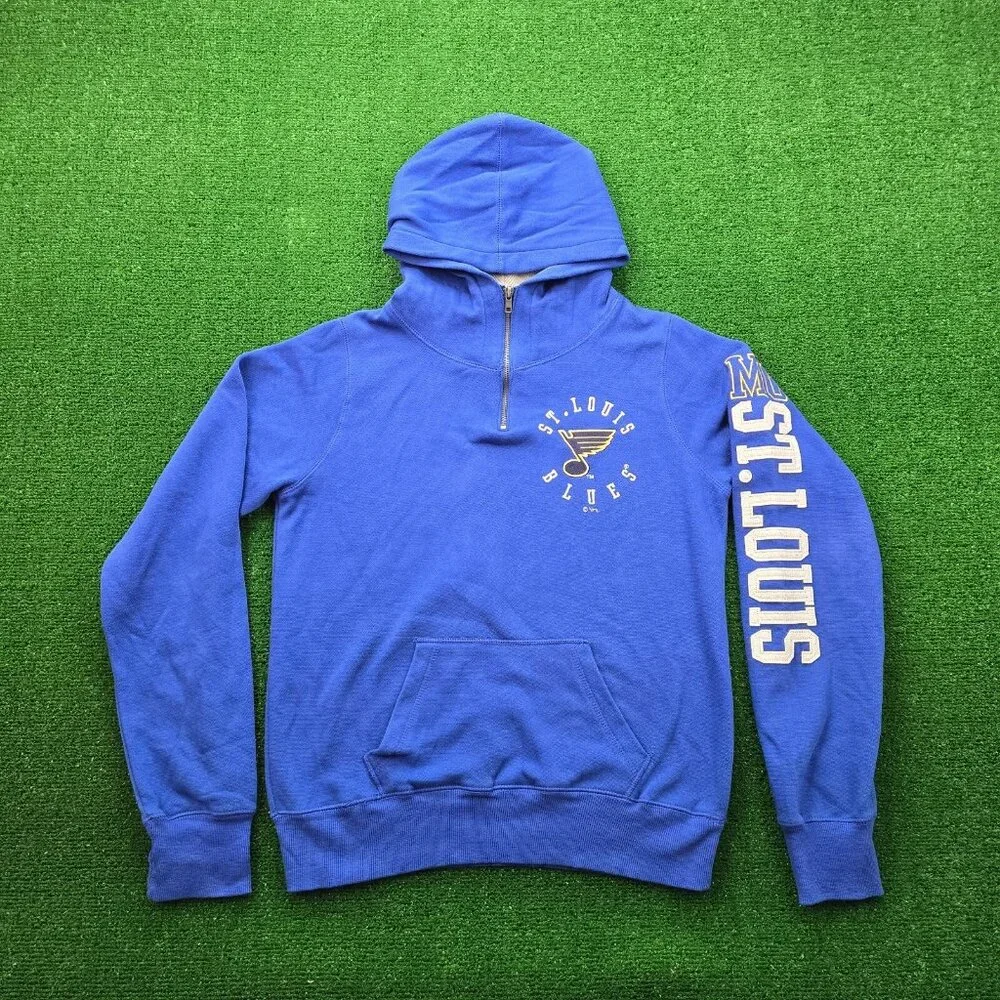 St Louis Blues‎ Sweater Mens Medium Blue Pullover Hoodie NHL Hockey Sports